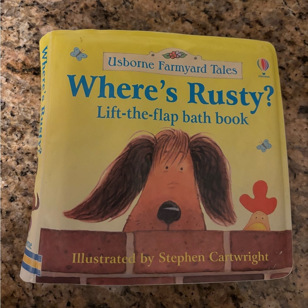 Rare Usborne Farmyard Tales Lift-the-Flap Bath Book